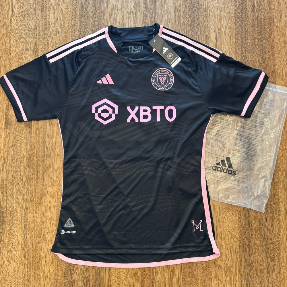 Adidas Messi Black and Pink Miami Jersey